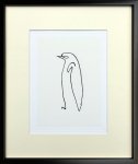 《名画アートフレーム》ペンギン(Le pingouin) パブロ・ピカソ(Pablo Picasso) シルクスクリーン