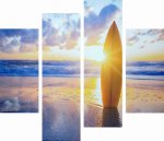 ԥХȡͼΥӡȥեܡ(Surfboard on the beach at sunset) ٥å(Bello) 4祻å