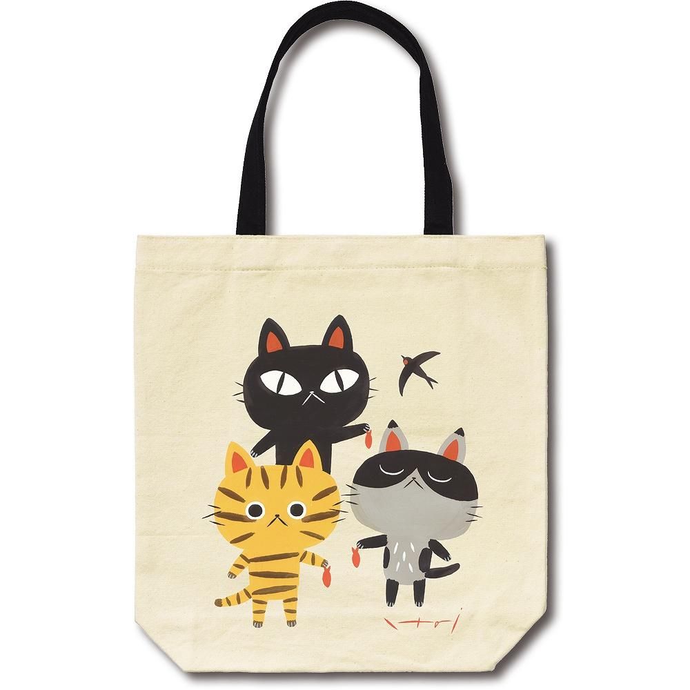 バッグ 糸井忠晴 コットン トートバッグ ランチ ゆうパケット 猫 イラスト 手提げ ギフト かばん かわいい ねこ プレゼント 内ポケット おでかけ 買い物 アニマル 動物 布製 贈り物 絵画や壁掛け販売 日本唯一の風景専門店 R あゆわら