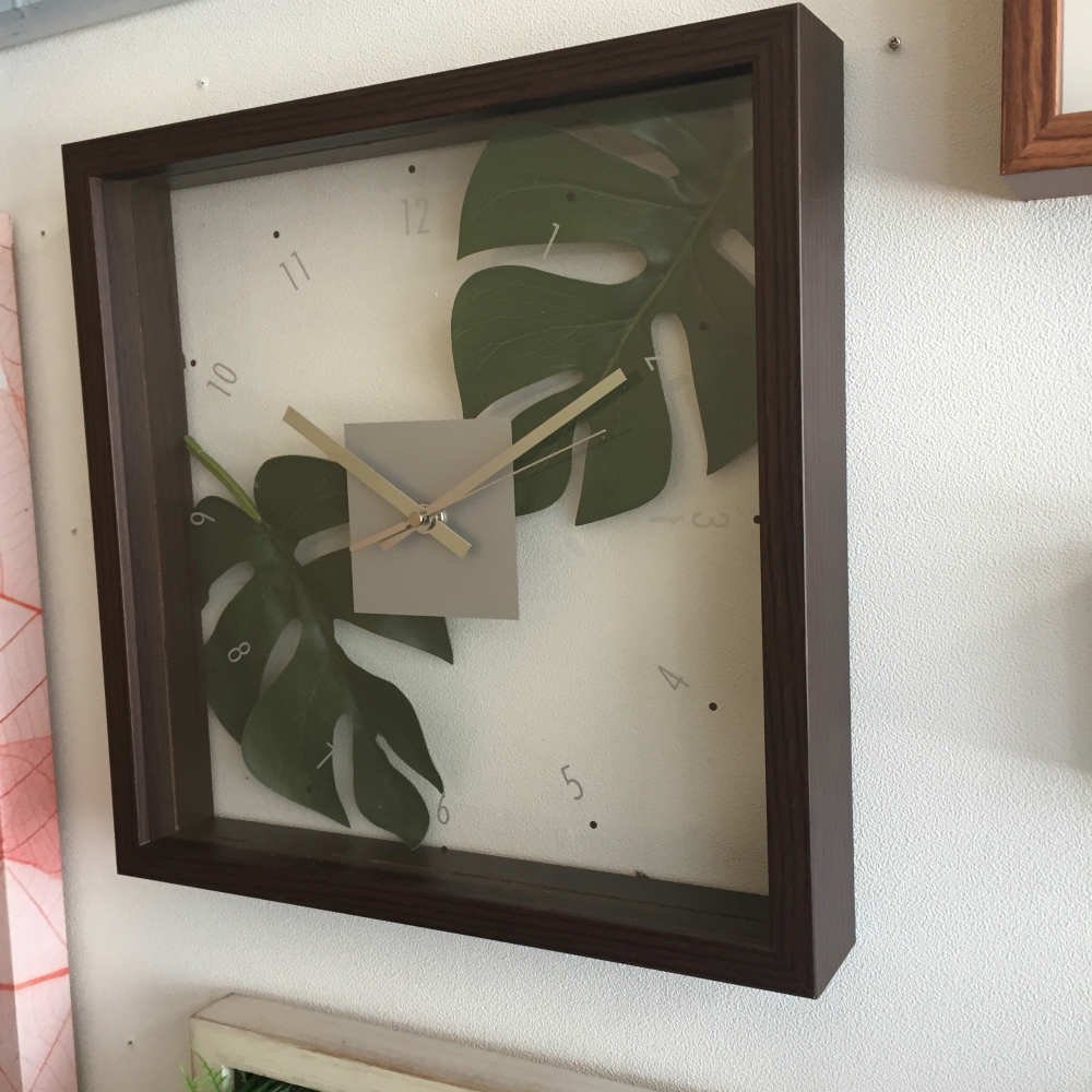 F-Style Clock Philodendron cv.kookaburra クロック フィロデンドロン