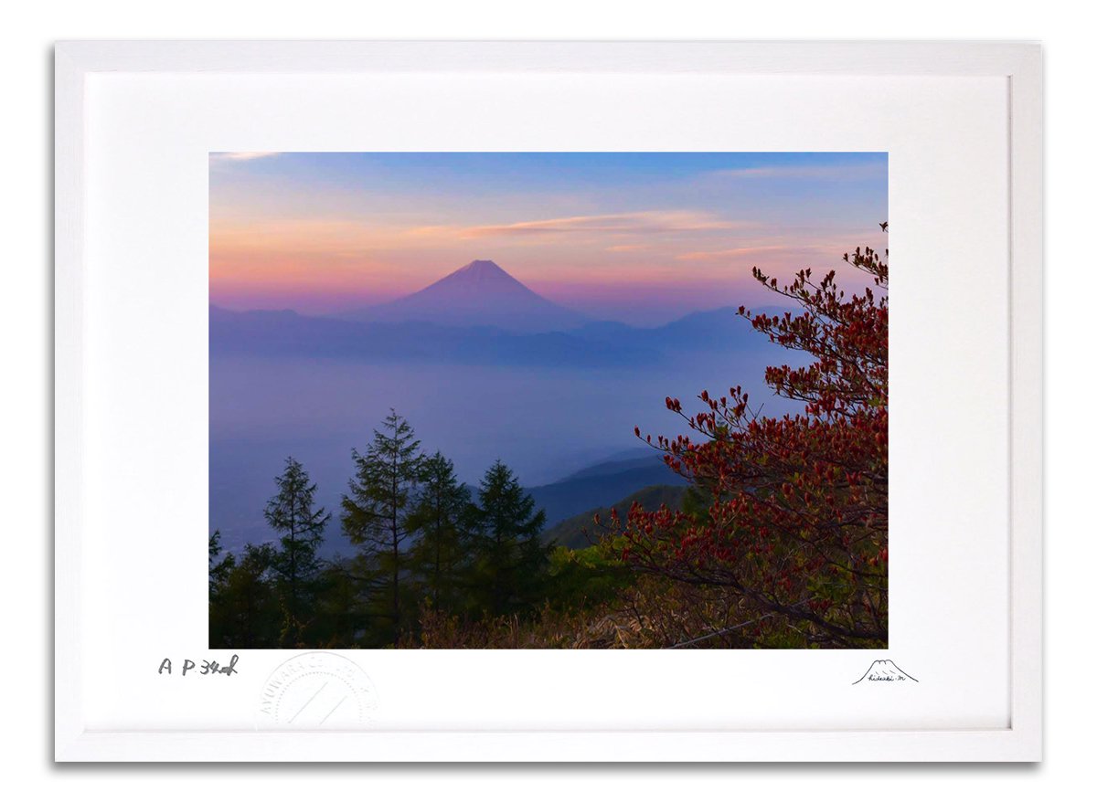 版画 絵画 蓮華つつじと赤富士雲海 富士山 - 絵画や壁掛け販売｜日本唯一の風景専門店(R)あゆわら