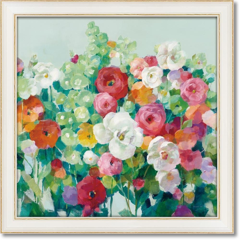 絵画 ダンフイ ナイ「ジューン ビューティー」 アートフレーム 巣ごもり リビング 玄関 インテリア 壁掛け 額付き 額入り 額装込 プレゼント 花 フラワー ギフト 御祝 模様替え 癒し