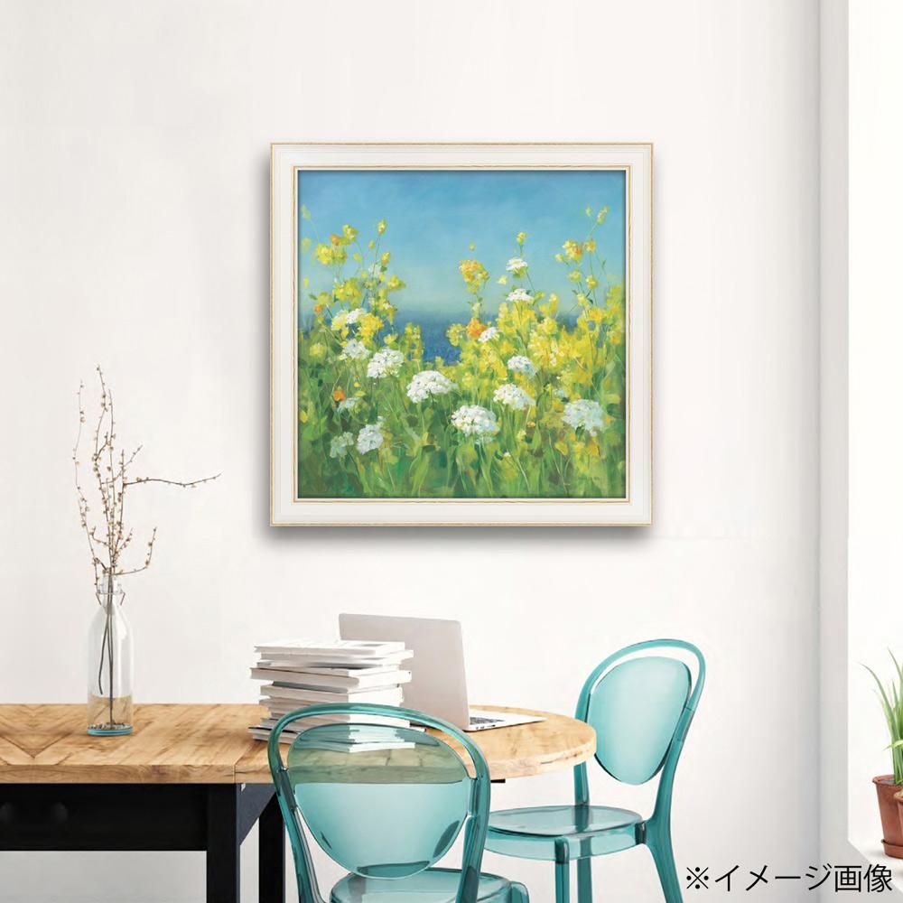 絵画 ダンフイ ナイ「ゴールデン アワー」 アートフレーム 巣ごもり リビング 玄関 インテリア 壁掛け 額付き 額入り 額装込 プレゼント 花 フラワー ギフト 御祝 模様替え 癒し
