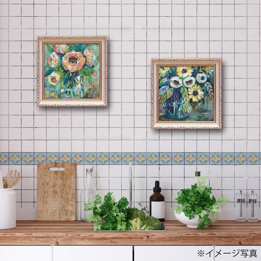 絵画 ミニゲル アートフレーム ジャネット ヴェルテンテス「ブルー ライト」 ゆうパケット 巣ごもり リビング 玄関 トイレ インテリア 壁掛け 額付き ギフト 額入り 額装込 額付き プレゼント