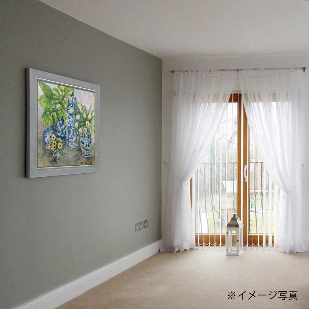 絵画 ジャネット ヴェルテンテス「スプリング ジンジャー」 アートフレーム 巣ごもり リビング 玄関 インテリア 壁掛け 額付き ギフト 額入り 額装込 花 静物画 プレゼント