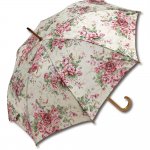 傘 名画木製ジャンプ傘(ローズLEMON) おしゃれ レディース 長傘 レイングッズ 雨の日 おでかけ 雨 雨傘 ワンタッチ 58cm 大きめ