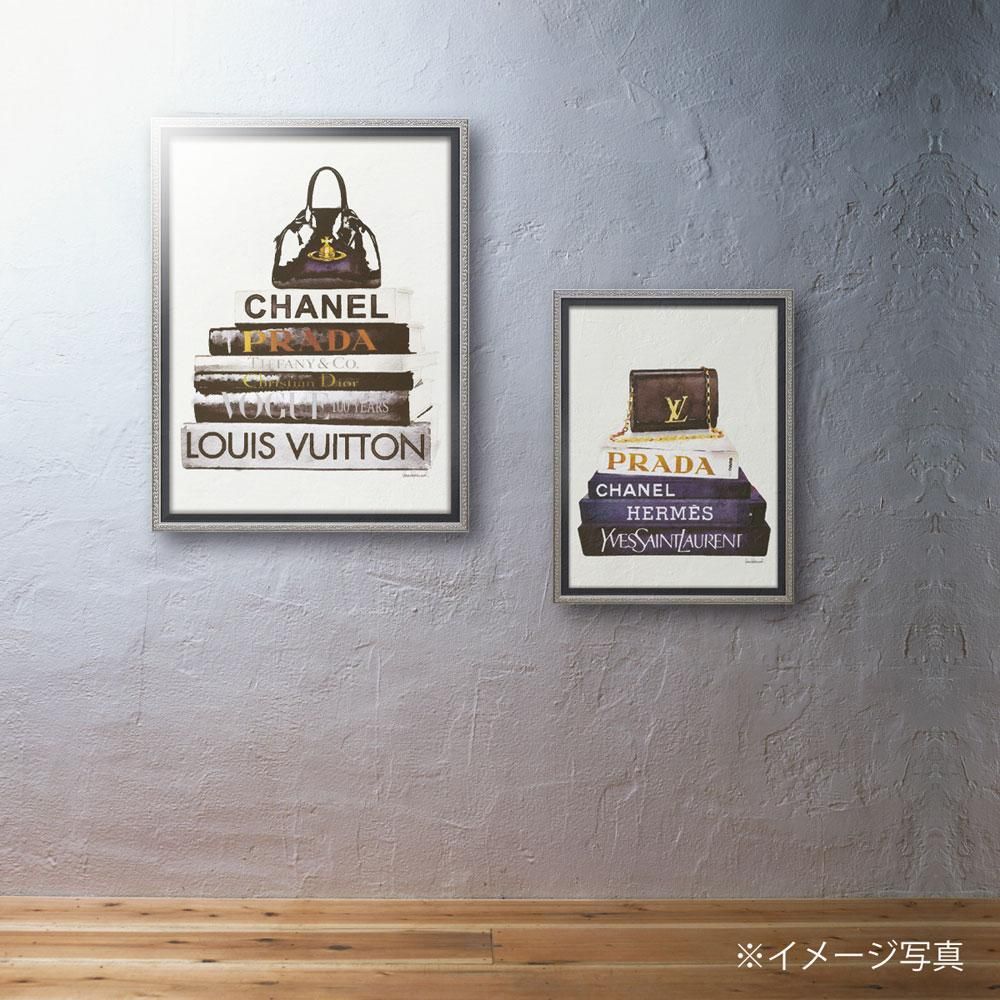 絵画 オマージュ キャンバスアート「ブラックバッグ ブックスタック(Mサイズ)」 アートフレーム 巣ごもり インテリア 絵 飾る おしゃれ 壁掛け 額入り モダン アート フレーム リビング 玄関