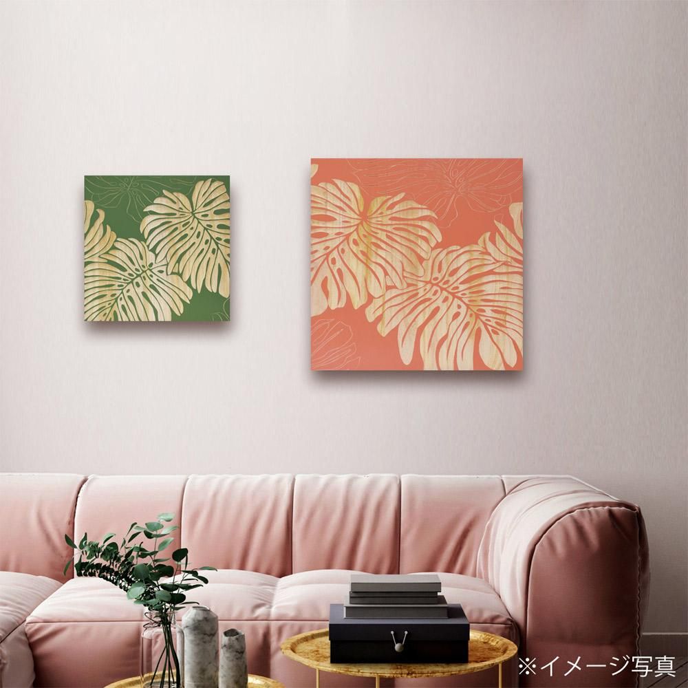 木彫りアート ウッド スカルプチャー アート「ワイルド モンステラ(ロハスOR)」 巣ごもり インテリア 壁掛け おしゃれ 手彫り 木製 スタイリッシュ モダン リビング 玄関 プレゼント