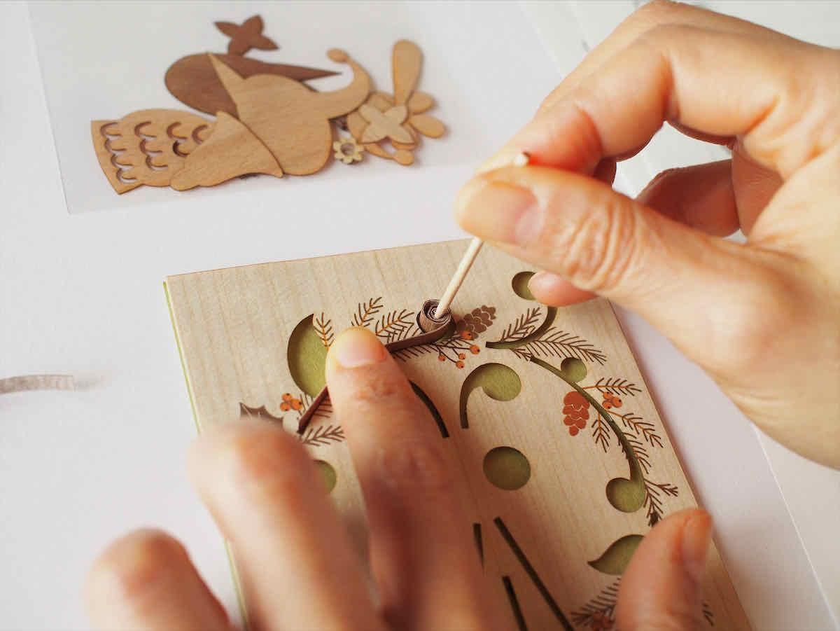 本格木工細工 木はり絵手作りキット「ウェルカムバード」 パーツカット済み ビギナーレベル ゆうパケット 額なし 絵画 アート