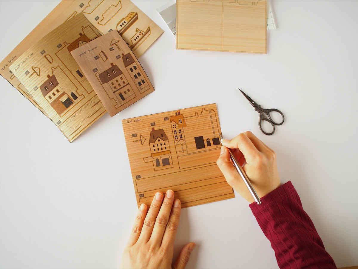 本格木工細工 木はり絵手作りキット「コペンハーゲン」 ビギナーレベル ゆうパケット 額なし 絵画 アート