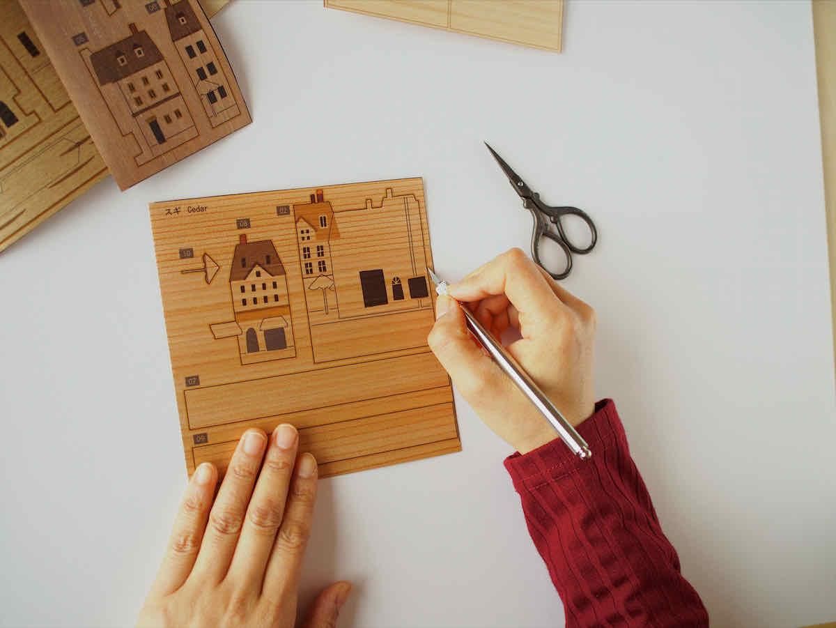 本格木工細工 木はり絵手作りキット「コペンハーゲン」 ビギナーレベル ゆうパケット 額なし 絵画 アート