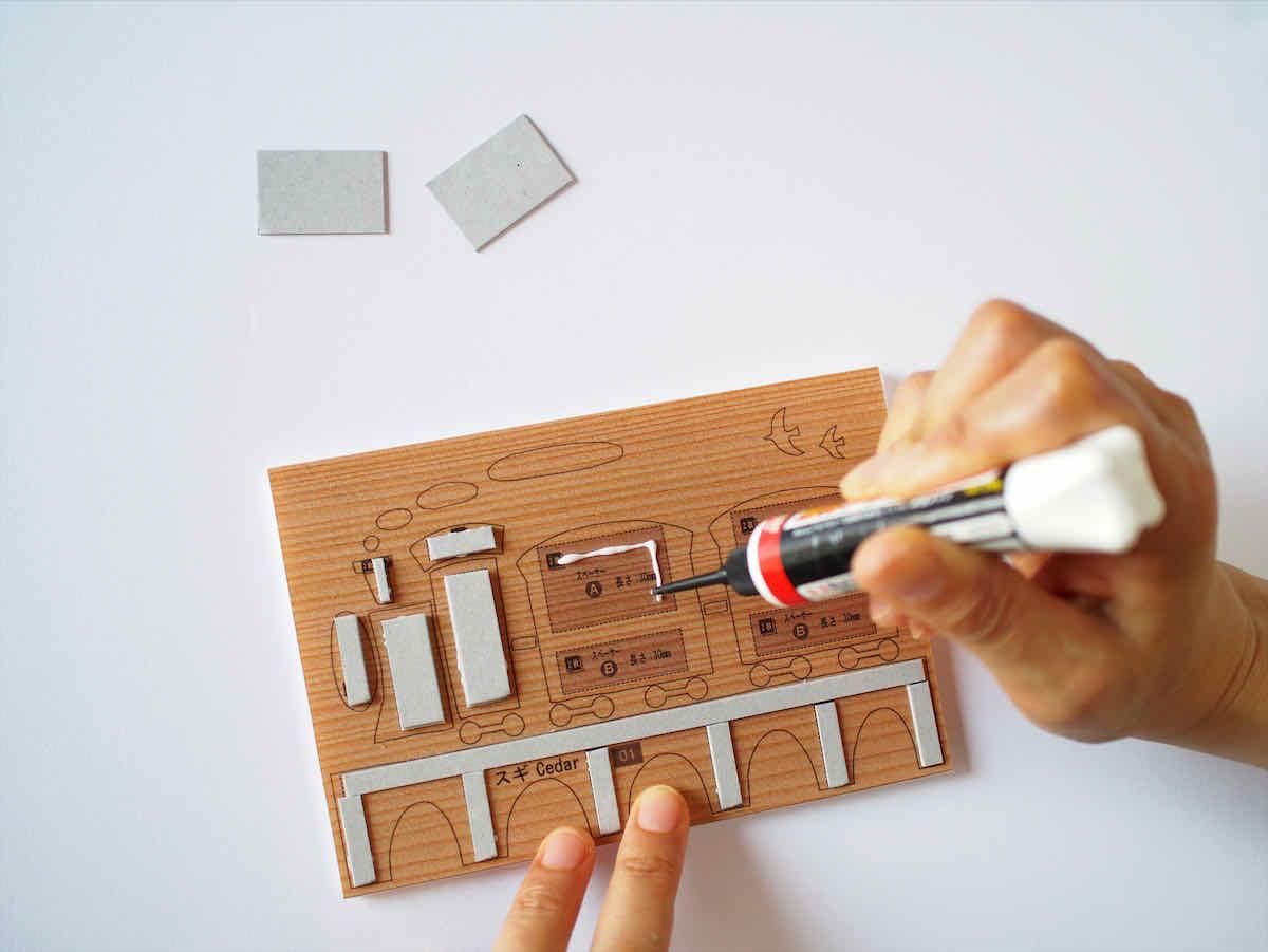 本格木工細工 木はり絵手作りキット「汽車」 ビギナーレベル ゆうパケット 額なし 絵画 アート