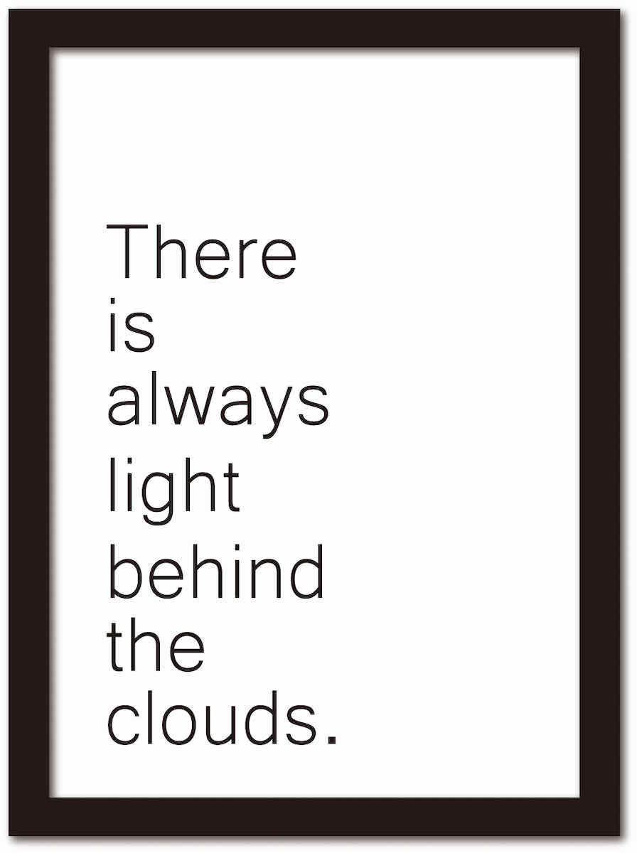 アートフレーム タイポグラフィー9 雲のさきは いつもあおぞら ルイーザ メイ オルコット ブラックフレーム Mサイズ 絵画や壁掛け販売 日本唯一の風景専門店 R あゆわら