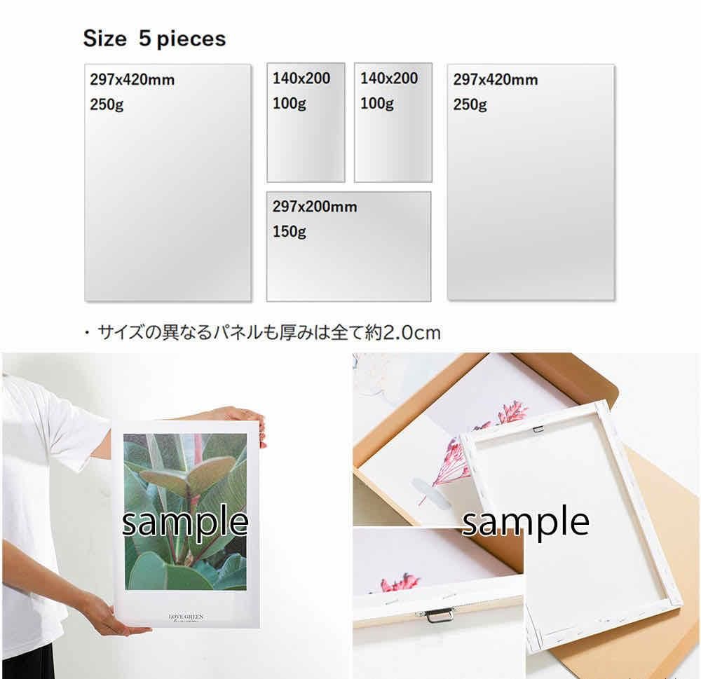 キャンバスパネル ボタニカルシリーズ 5枚セット 3Lサイズ