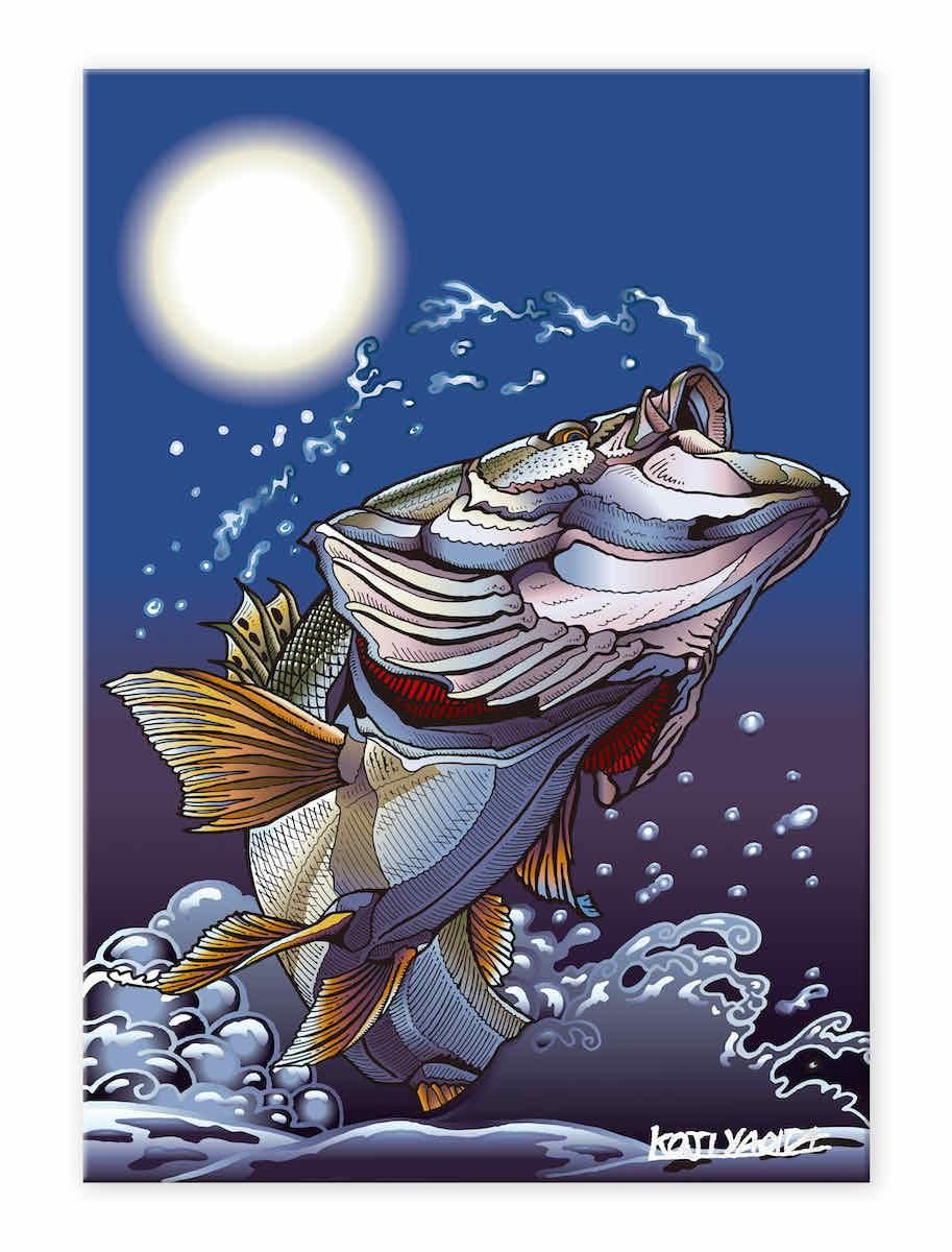 キャンバスパネル 直筆サイン入りキャンバスアート:八百板浩司/Seabass ゆうパケット Sサイズ
