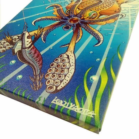 キャンバスパネル 直筆サイン入りキャンバスアート:八百板浩司/Squid ゆうパケット Sサイズ