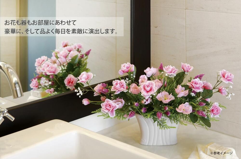 アートフラワー キューティーローズ 〔テーブルタイプ〕 インテリア 部屋に飾る 花 おしゃれ ギフト 華やか 御祝 造花 プレゼント リビング 玄関 キッチン フラワー アレンジメント