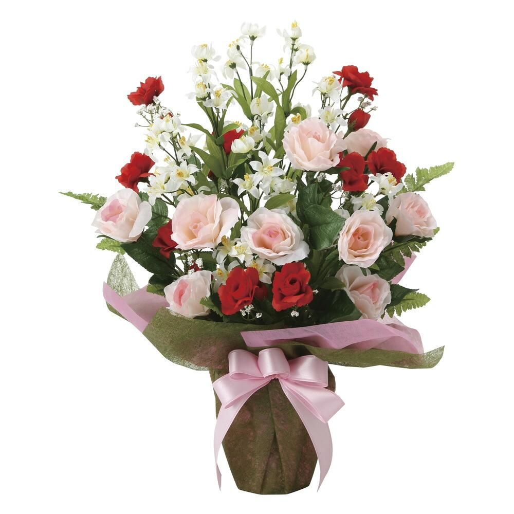 アートフラワー トリートピンク 〔テーブルタイプ〕 インテリア 部屋に飾る 花 おしゃれ ギフト 華やか 御祝 造花 プレゼント リビング 玄関 キッチン フラワー アレンジメント