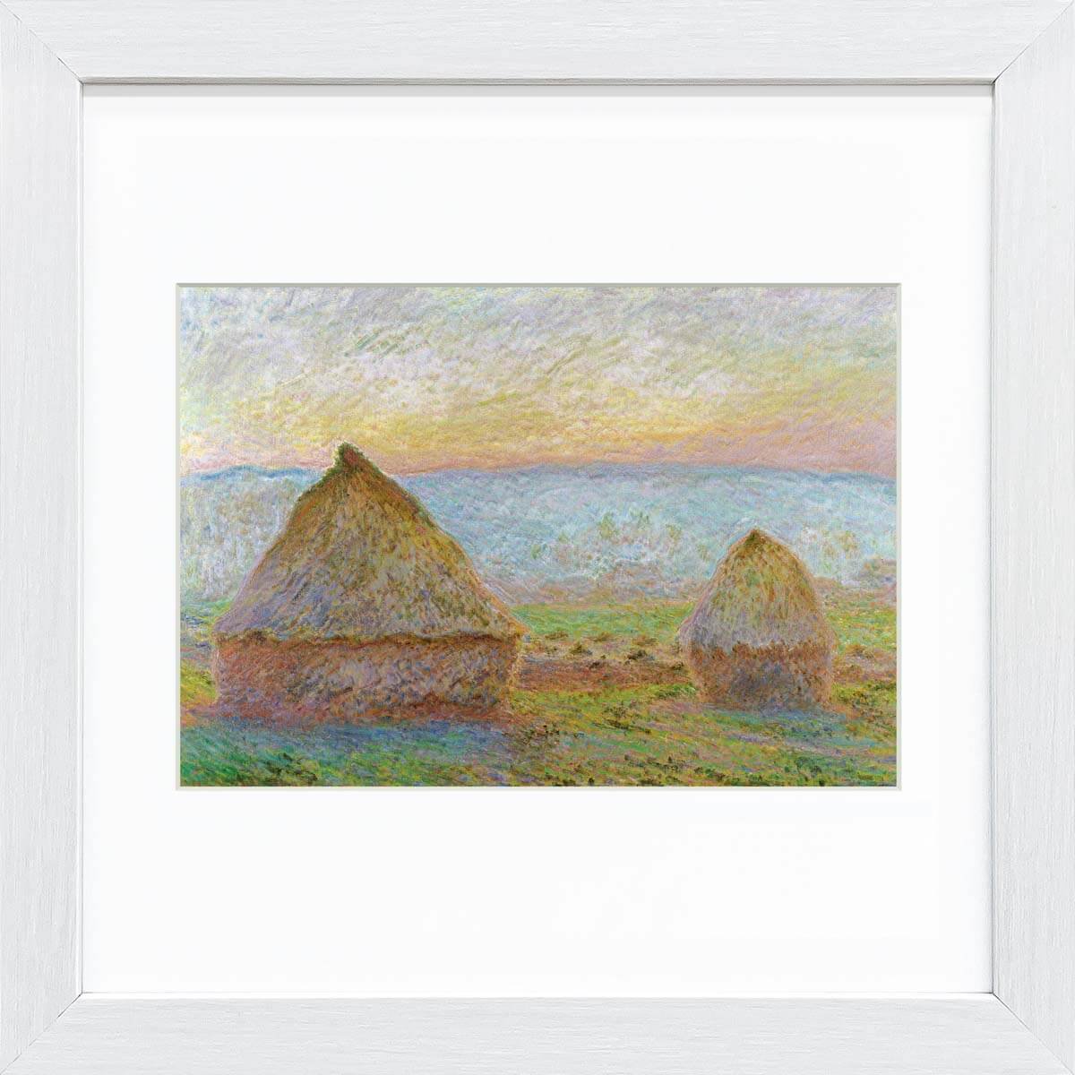 おうち美術館 ジヴェルニーの積み藁、夕日 モネ - 絵画や壁掛け販売