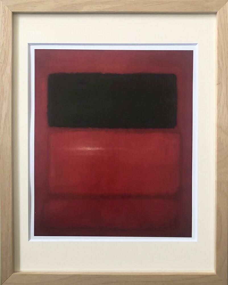 絵画 マーク・ロスコ Black over Reds 抽象画 額付き アート インテリア ギフト リビング 玄関 廊下 寝室 壁飾り プレゼント おしゃれ 壁掛け 部屋に飾る 絵