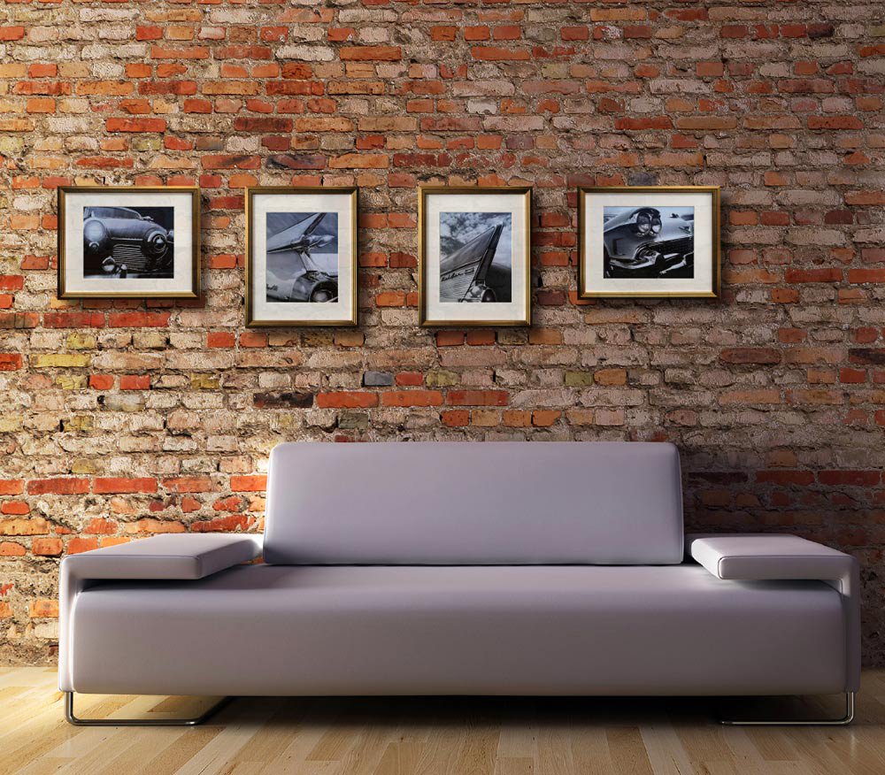 絵画 リチャード ジェームス '57 Fin インテリア クラシックカー アート ギフト リビング 玄関 廊下 壁飾り 額付き モノクロ クール プレゼント おしゃれ 部屋に飾る
