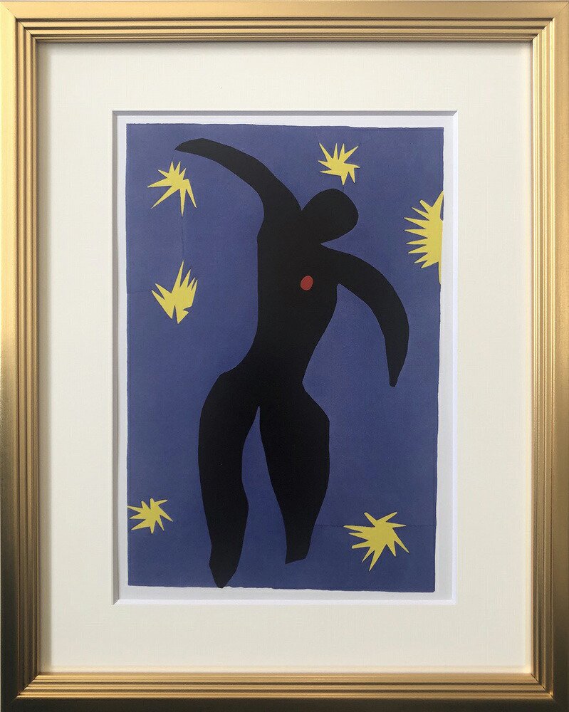 絵画 アンリ・マティス Icarus from Jazz,1947 額付き アートフレーム 