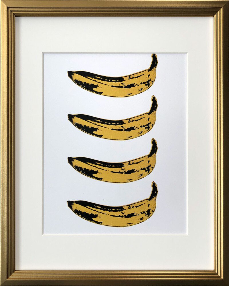 絵画 アンディ・ウォーホル Banana 1966 x4 インテリア おしゃれ 絵 バナナ リビング 玄関 廊下 部屋 壁に飾る 壁飾り ギフト  プレゼント 額付き - 絵画や壁掛け販売｜日本唯一の風景専門店(R)あゆわら