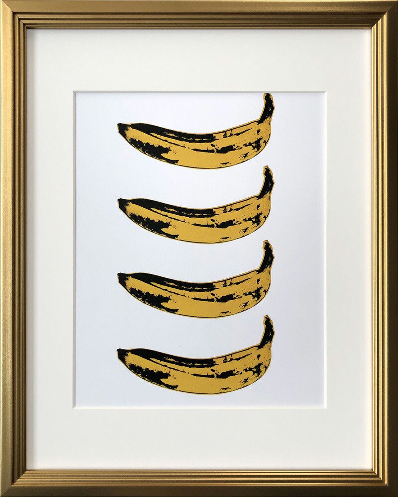 絵画 アンディ ウォーホル Banana 1966 X4 インテリア おしゃれ 絵 バナナ リビング 玄関 廊下 部屋 壁に飾る 壁飾り ギフト プレゼント 額付き 絵画や壁掛け販売 日本唯一の風景専門店 R あゆわら