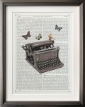 絵画 マリオン・マコネギー Typewriter 額付き アート 壁飾り インテリア おしゃれ ギフト プレゼント 壁に飾る 絵 アートフレーム 額装済