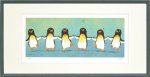 絵画 菜生(nao) るんちゃっるんちゃっ(400x200) 壁掛け かわいい 絵 額付き インテリア ギフト おしゃれ 額入り アート 飾る ペンギン 癒し 和む プレゼント