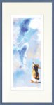 絵画 菜生(nao) 夏のクジラ空(200x400) 壁掛け かわいい 絵 額付き インテリア ギフト おしゃれ 額入り アート 飾る ペンギン クジラ 癒し 和む プレゼント