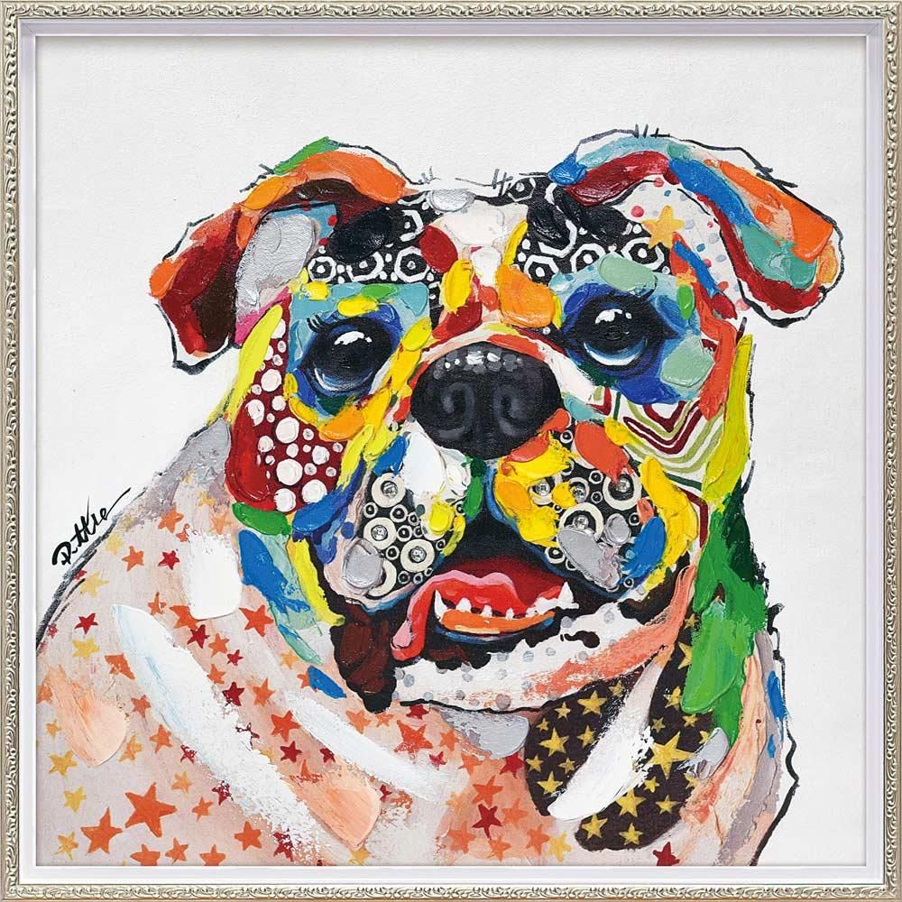 チワワ アクリル画 動物 犬 絵画 - 美術、工芸品