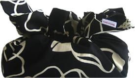 《ティッシュカバー》CHOU tissue cover Line Flower/onyx black(ゆうパケット)
