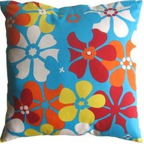 《クッションカバー》CHOU Cushion Cover Cute Flower/aquq blue(ゆうパケット)