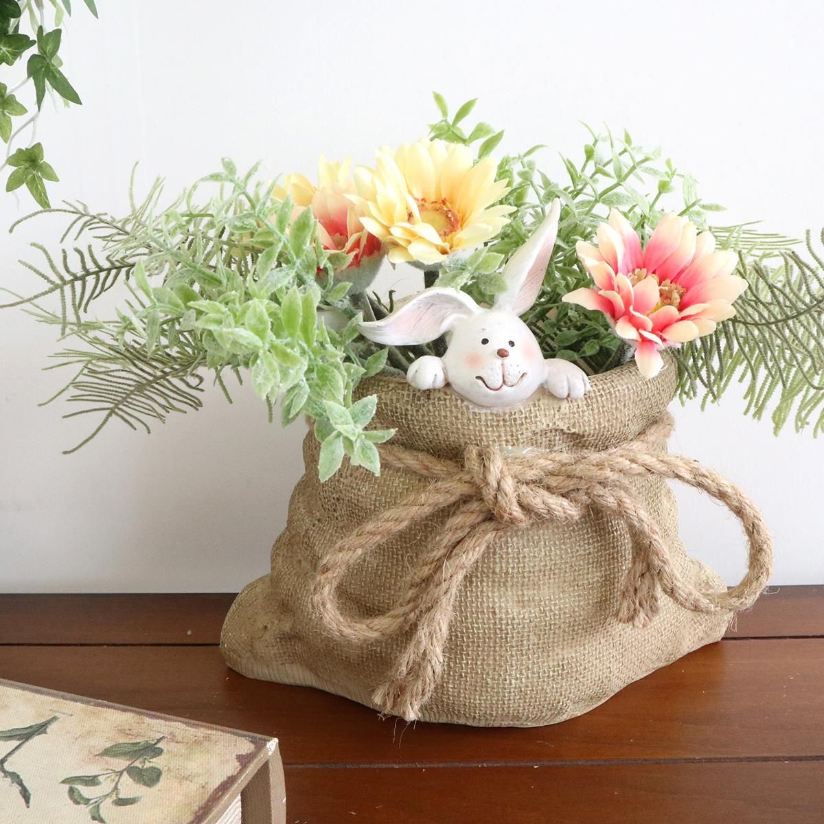 プランター】鉢カバー ウサギL - 絵画や壁掛け販売｜日本唯一の風景