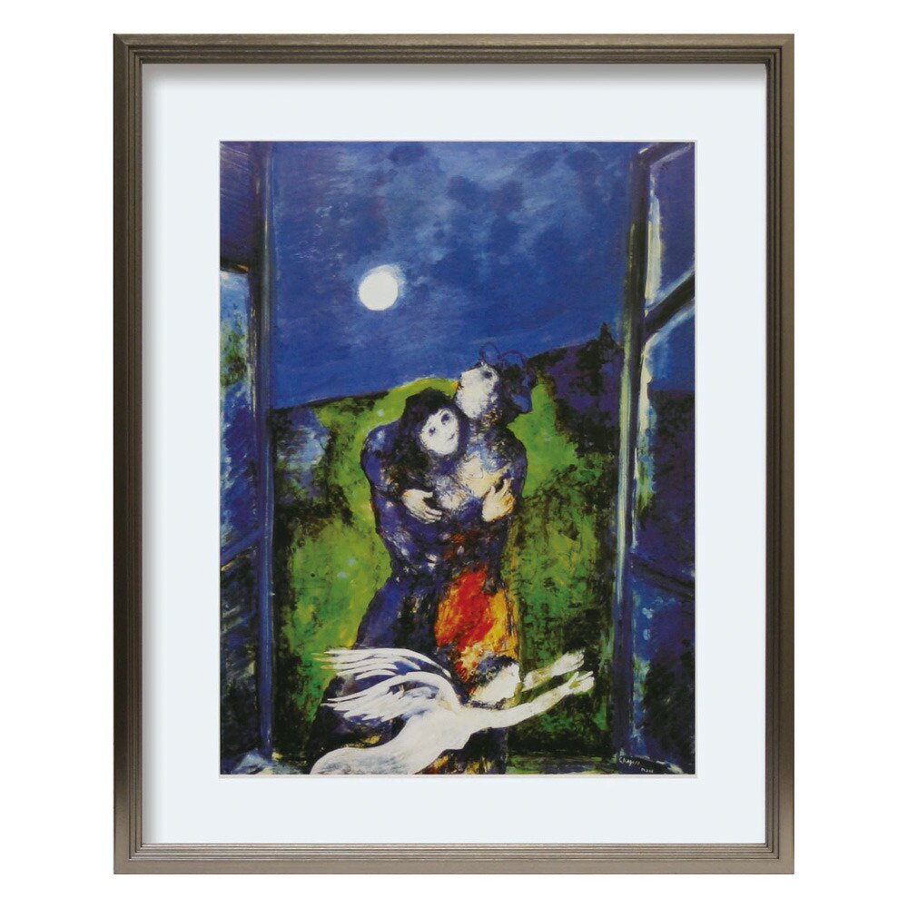 絵画 マルク シャガール 月明かりの恋人たち(L) - 絵画や壁掛け販売