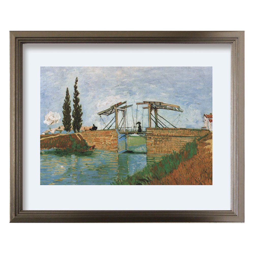 ゴッホのアルルの跳ね橋の模写、肉筆原画。油絵 - 美術品