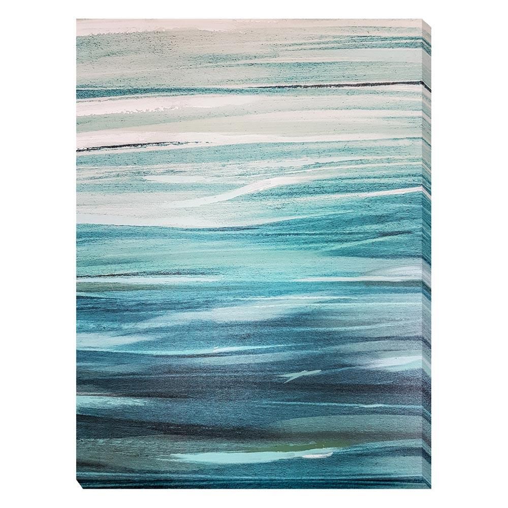 絵画 Art Panel abstract blue sea wave art