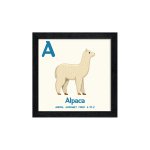 絵画 アニマルアルファベット Alpaca（アルパカ）