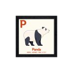 絵画 アニマルアルファベット Panda（パンダ）