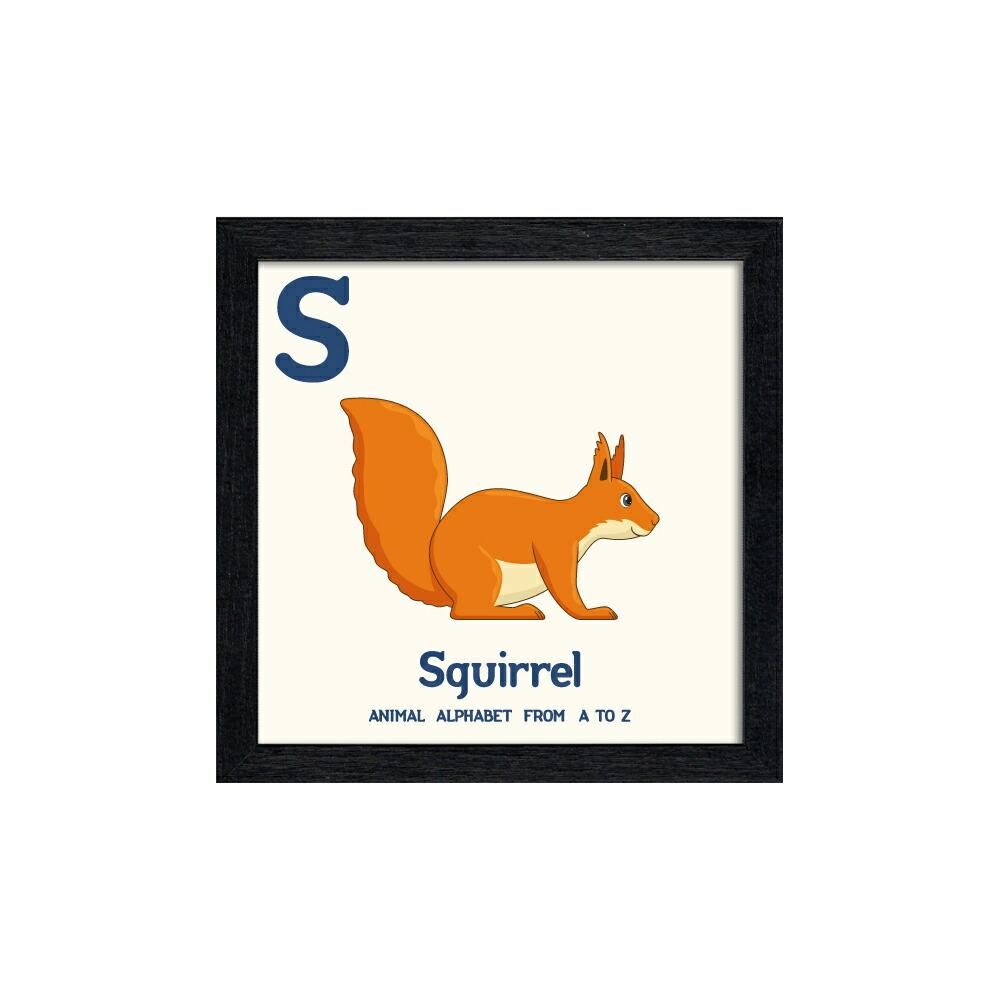 絵画 アニマルアルファベット Squirrel(リス)