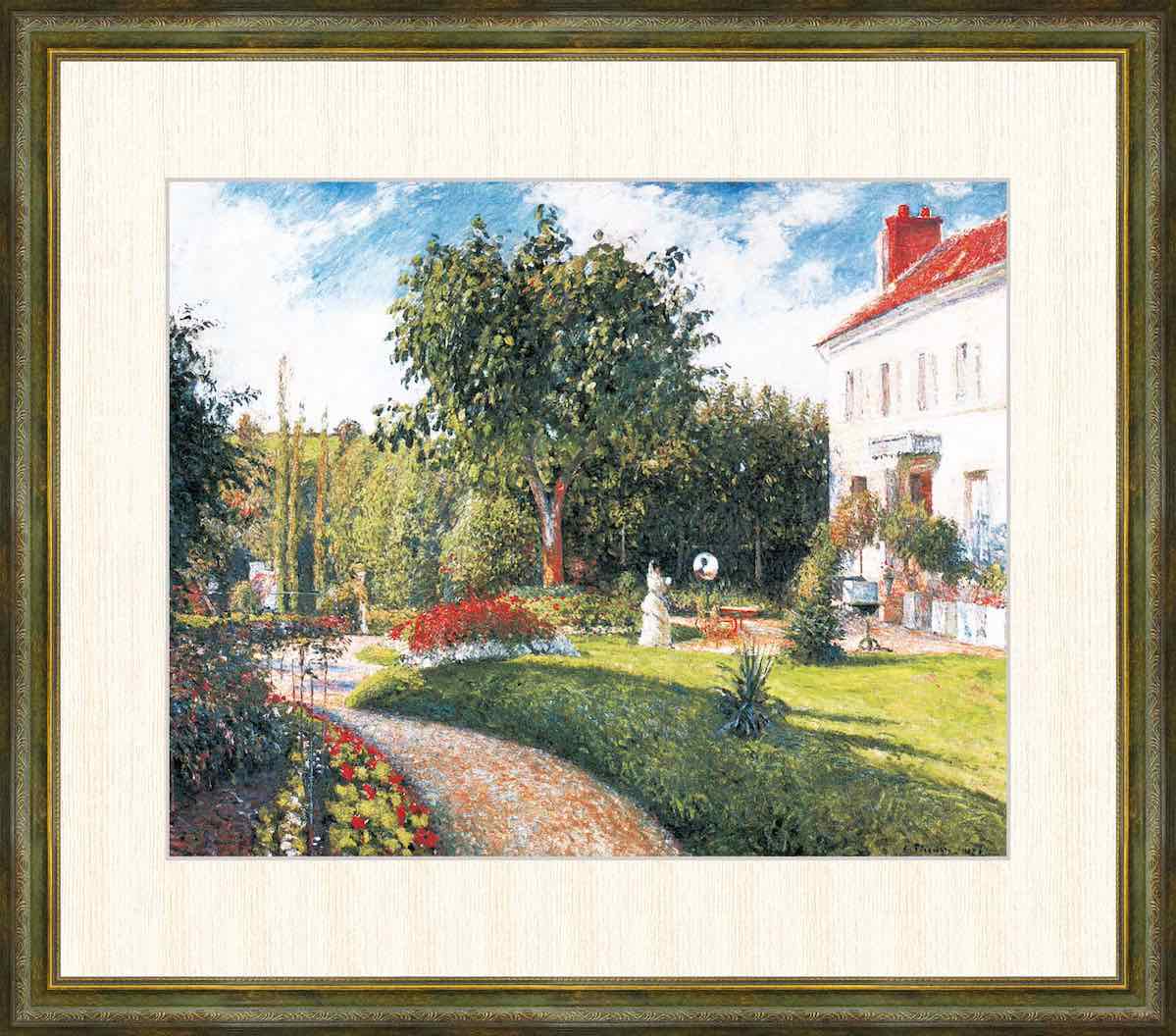 名画 油絵 マチュランの庭 ポントワーズ、ドレーム夫人の邸宅 カミーユ