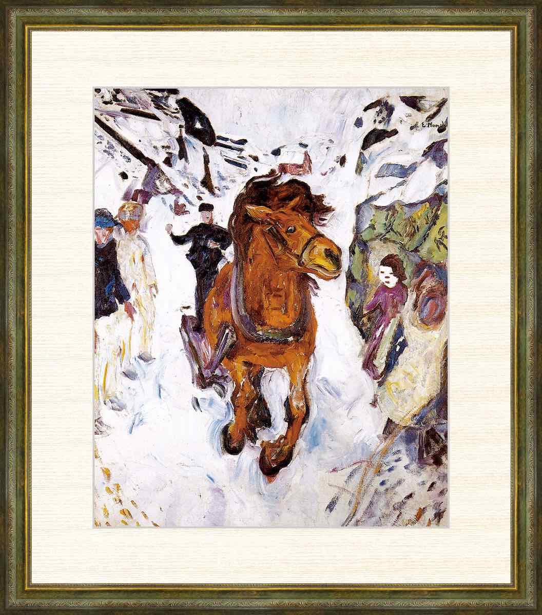 エドヴァルド ムンク Edvard Munch アモルとプシュケ 1907年 ミクストメディア MoMA美術館認証 油彩 水彩 パステル 肉筆 原画  模写 - 美術品