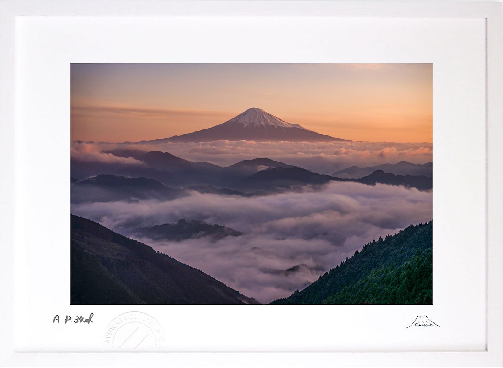 版画 絵画 V字谷雲海 富士山 - 絵画や壁掛け販売｜日本唯一の風景専門