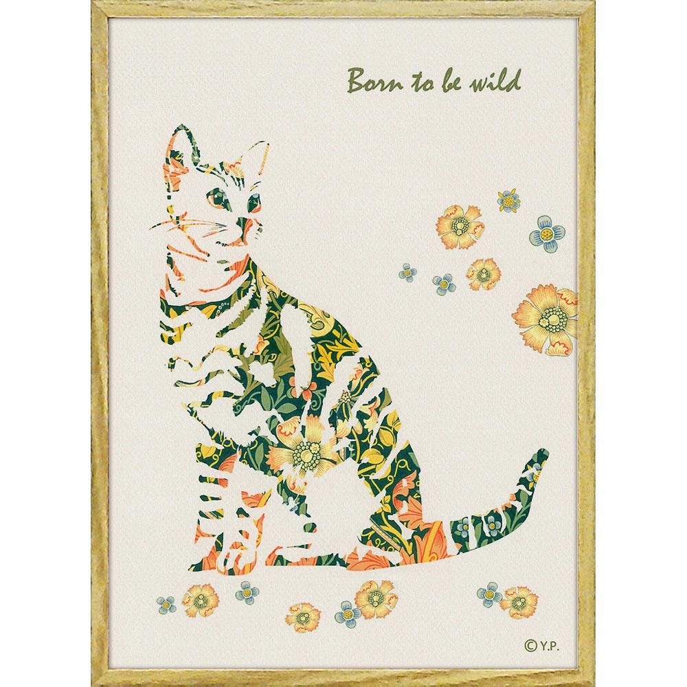 絵画 アニマルシルエット アート「キャットS」