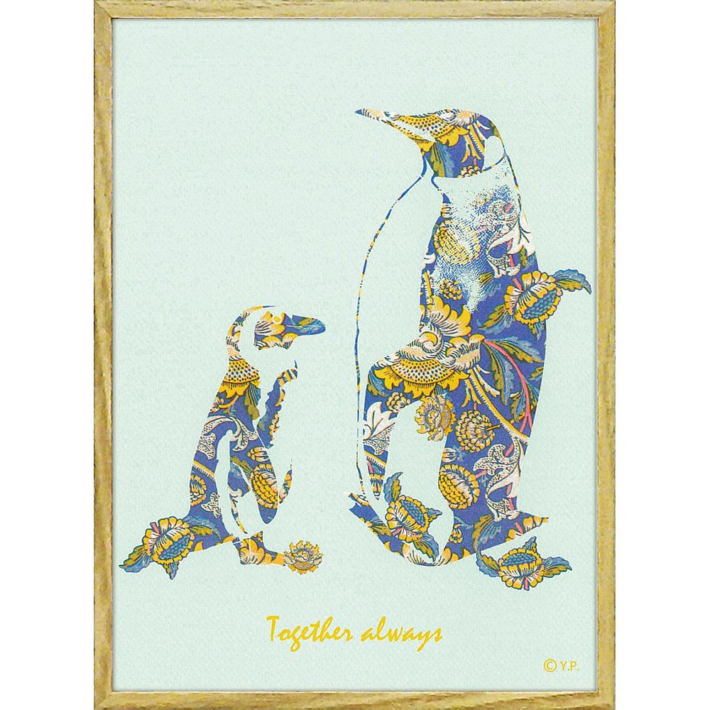 絵画 アニマルシルエット アート「ペンギン親子S」 - 絵画や壁掛け販売 