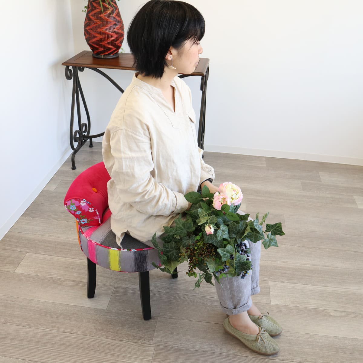 椅子】カラフルチェアー スツール ピンク - 絵画や壁掛け販売｜日本