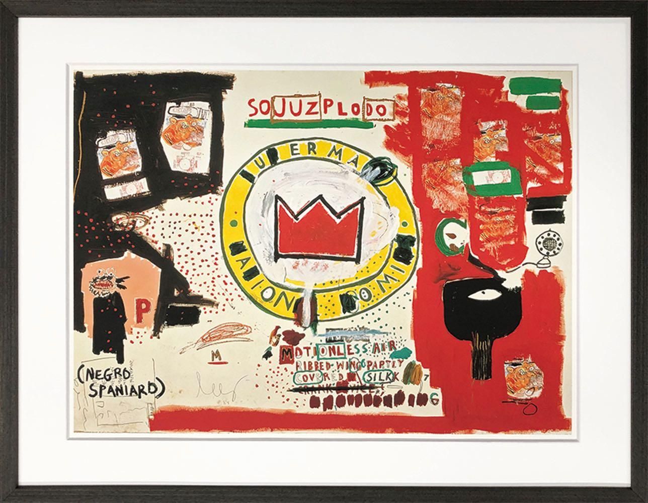 絵画 名画 Jean-Michei Basquiat ジャン-ミシェル・バスキア (冠)インテリア 玄関 プレゼント おしゃれ 飾る LL