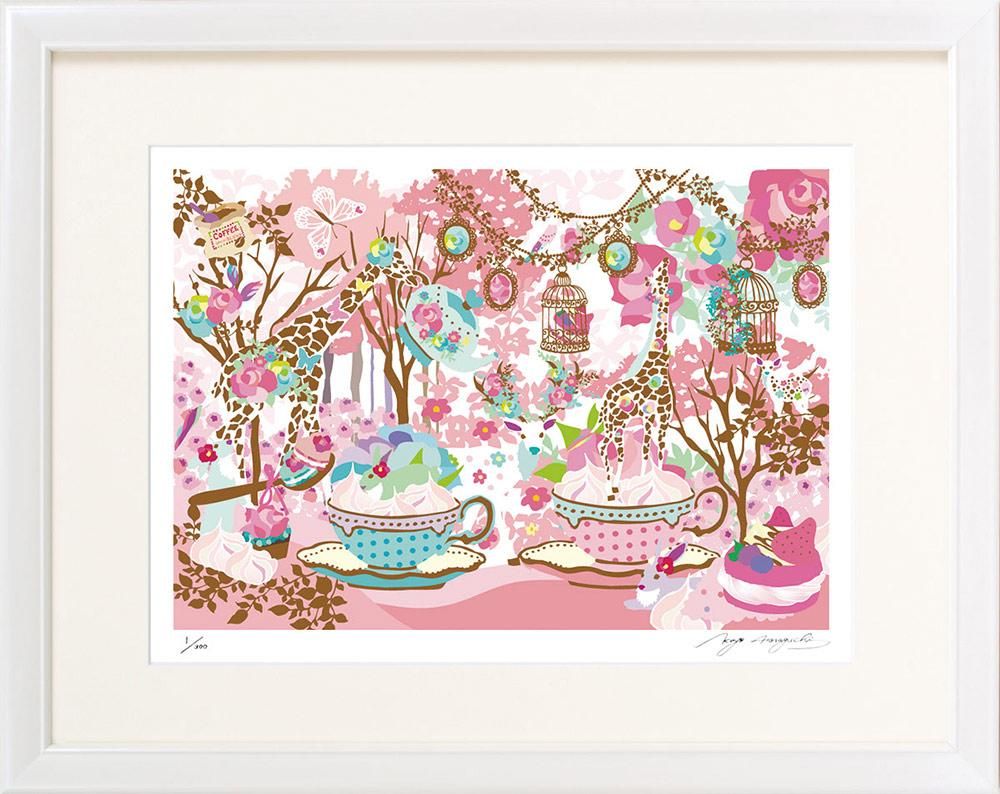 絵画 ホラグチ カヨ bouget of roses Pink