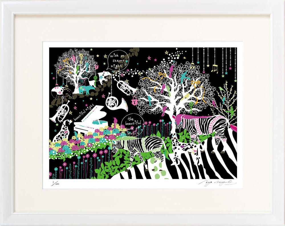 絵画 ホラグチ カヨ starry night black